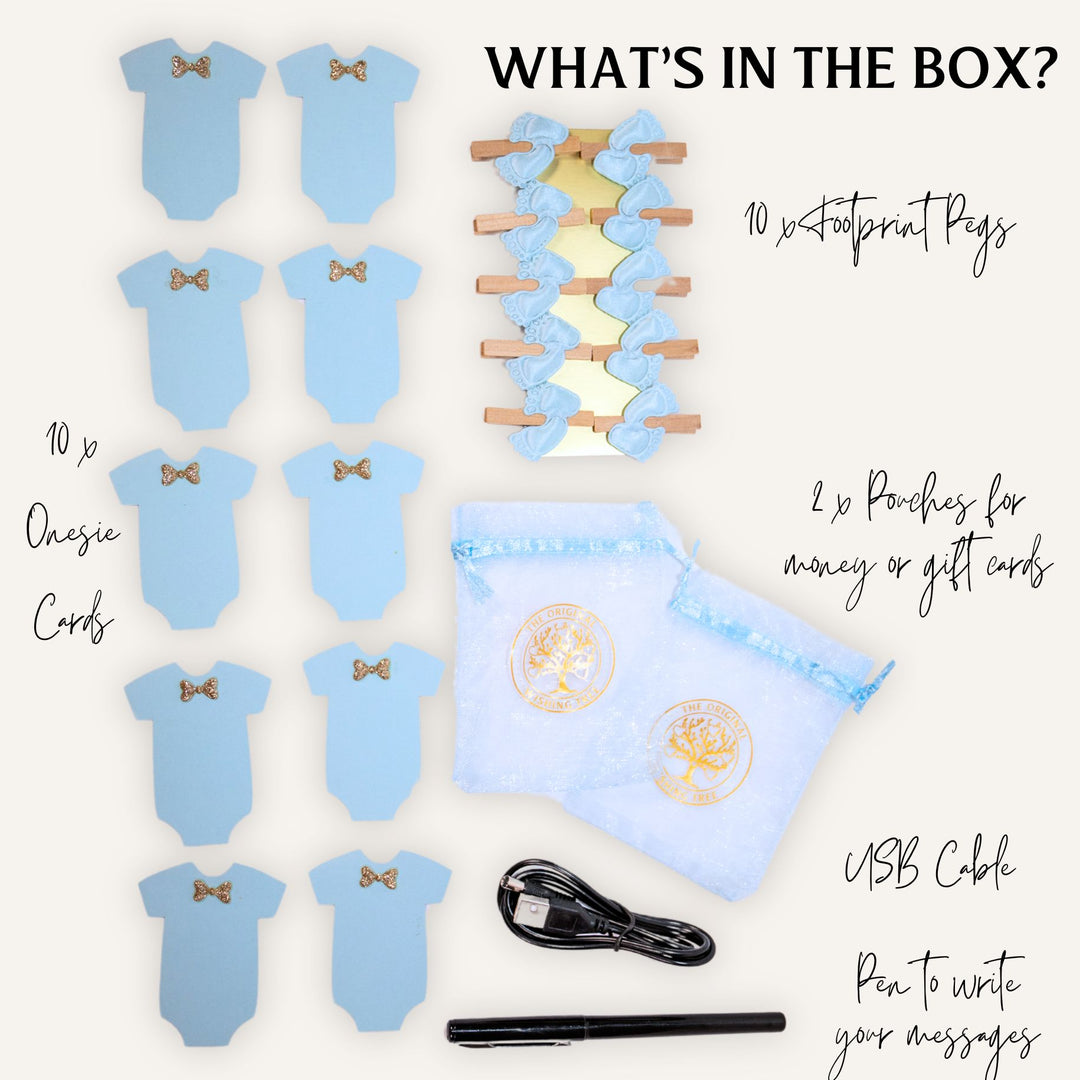 Baby Shower Wishing Tree- Blue - THE ORIGINAL WISHING TREE