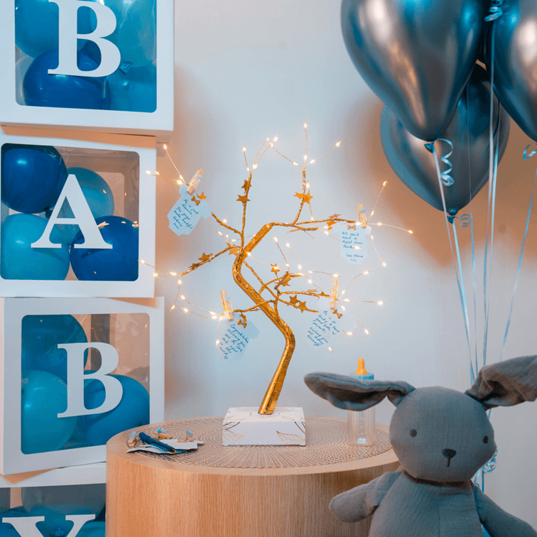 Baby Shower Wishing Tree- Blue - THE ORIGINAL WISHING TREE