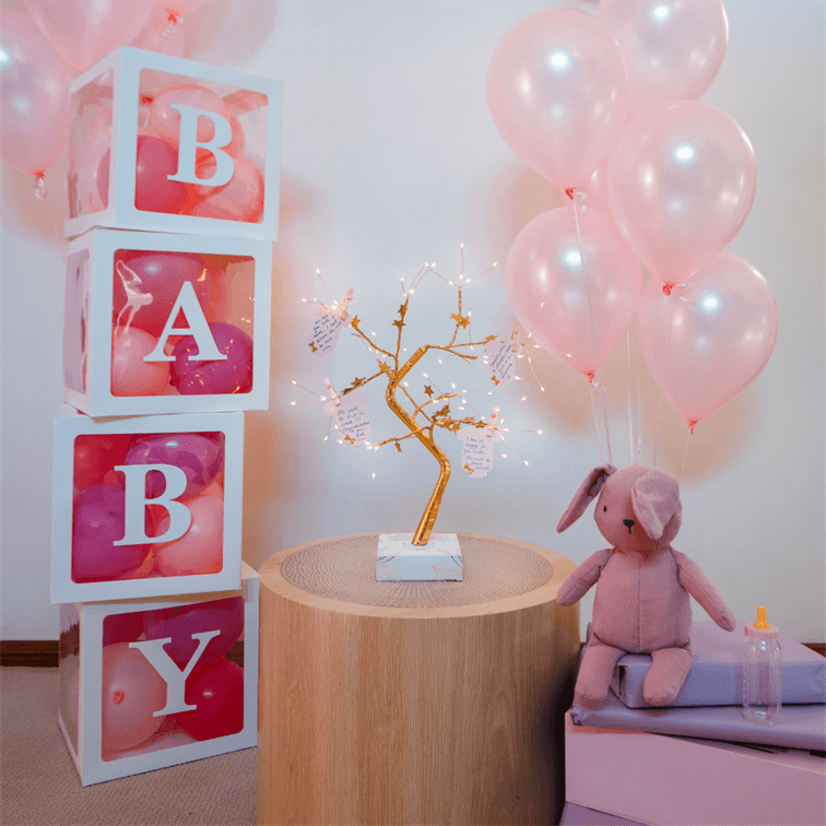 Baby Shower Wishing Tree- Pink - THE ORIGINAL WISHING TREE