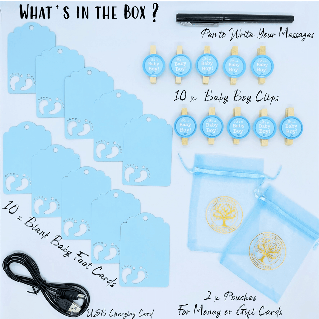 Thoughtful Unique Newborn New Baby  Boy Gift Idea- Wishing Tree Kit