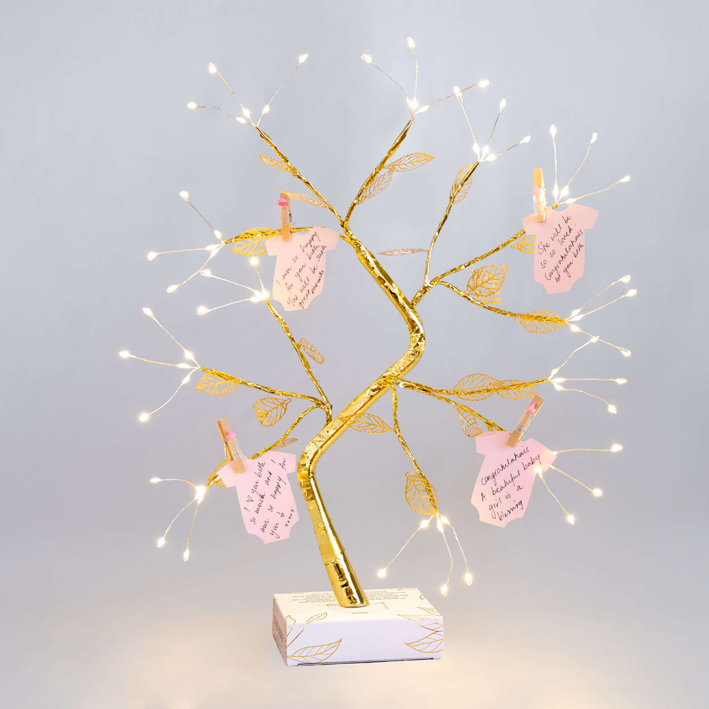Thoughtful Beautiful Girl Baby Pink Shower- Gift Idea- Wishing Tree